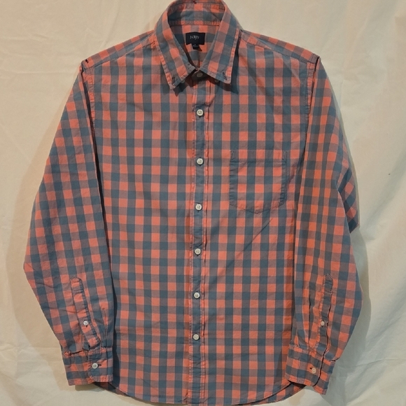 J. Crew Casual Button Down Shirt in Blue and Pink - Picture 1 of 4
